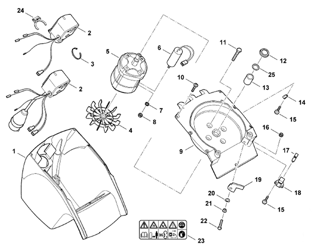 housing - electric motor ge250 - ge260