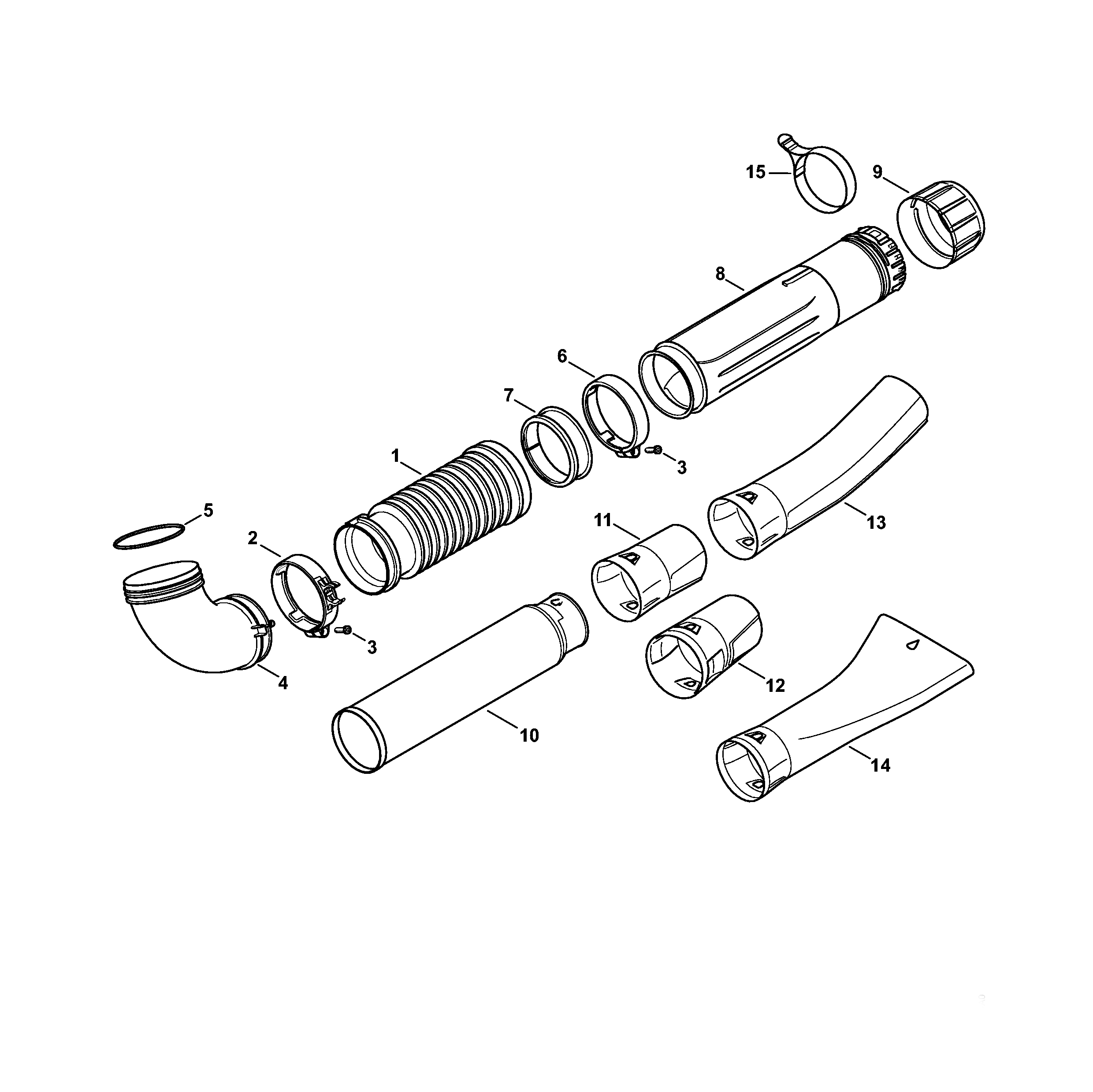 Pleated Hose, Blower Tube