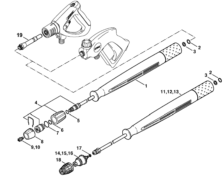 Spray lance-wand
