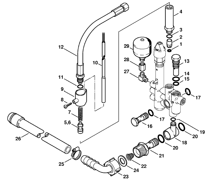 Regulation valve block