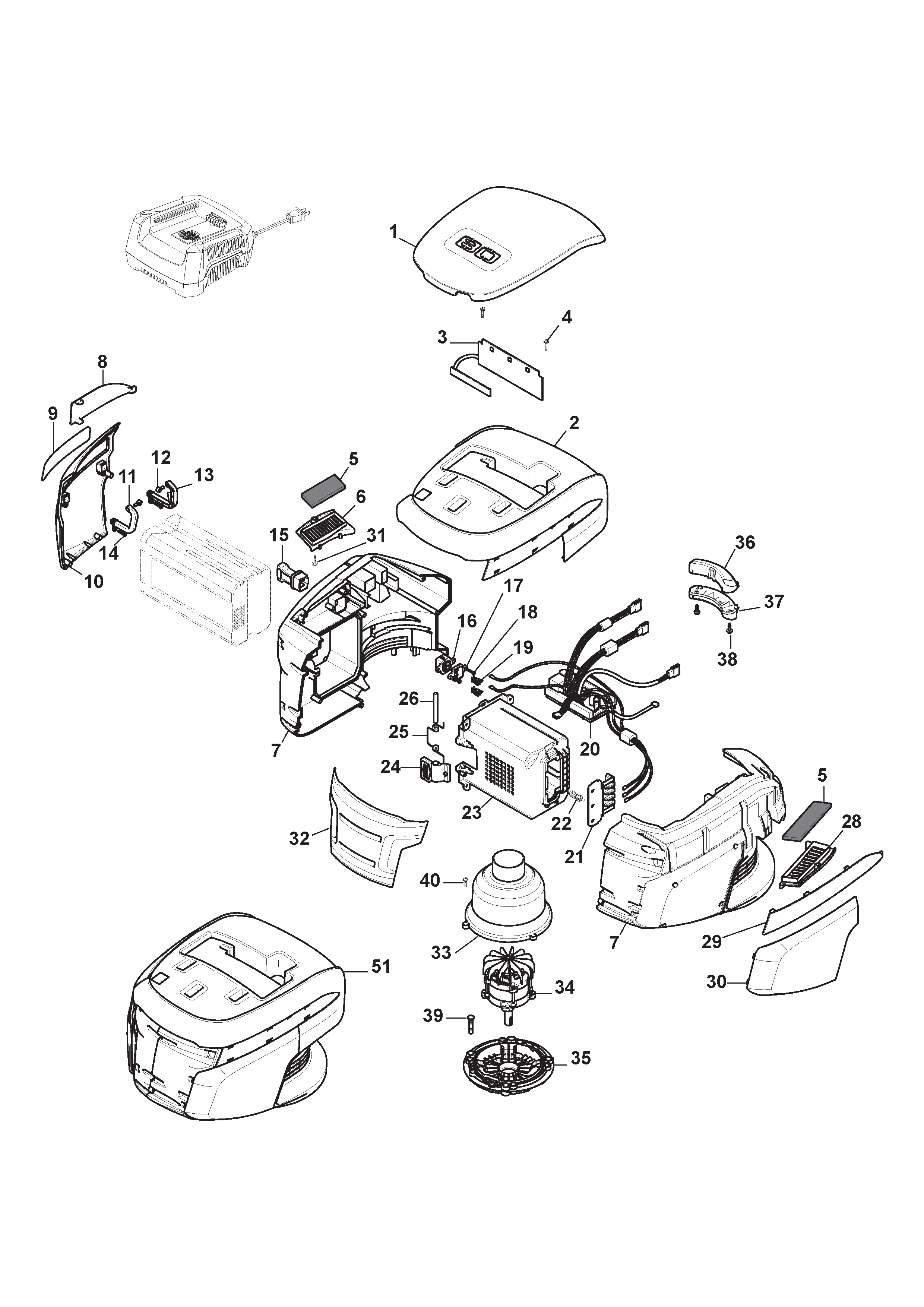 Battery Motor Assy