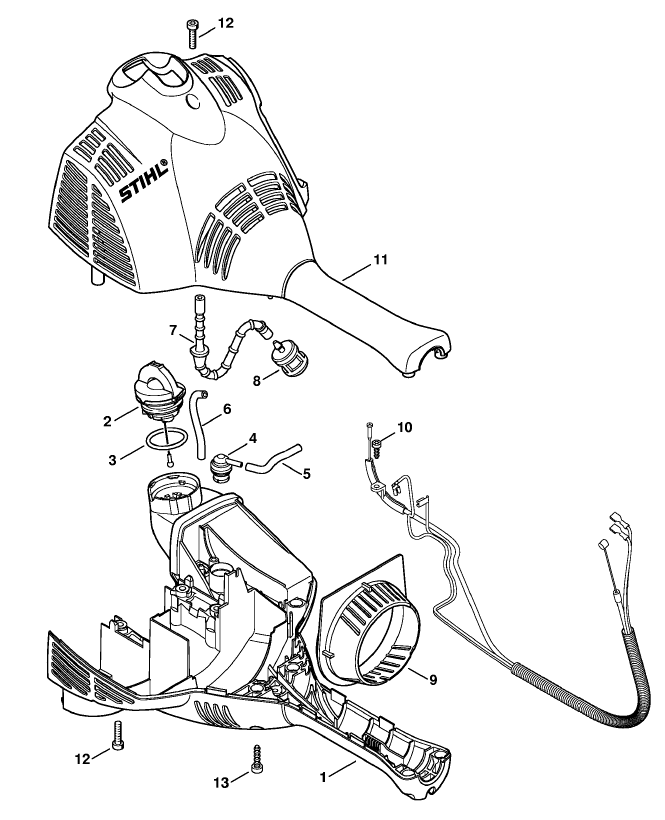 Engine housing (Bike handle)