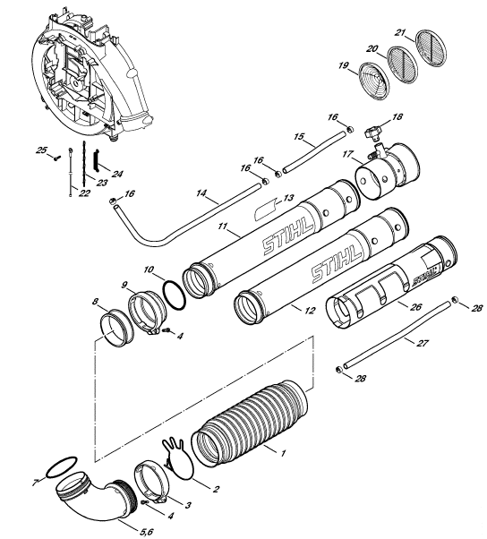 Pleated hose