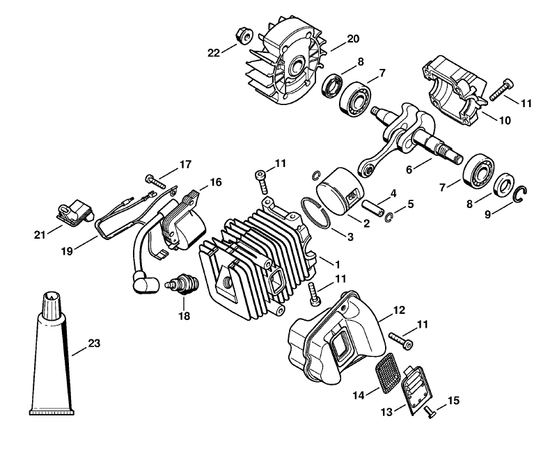 Cylinder with Piston