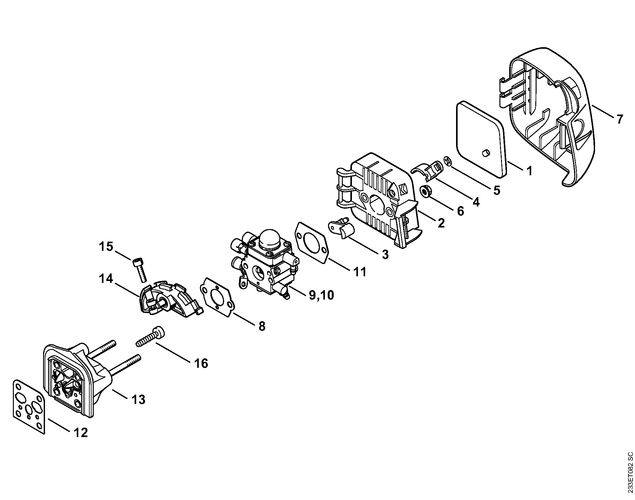 Air Filter, Spacer flange