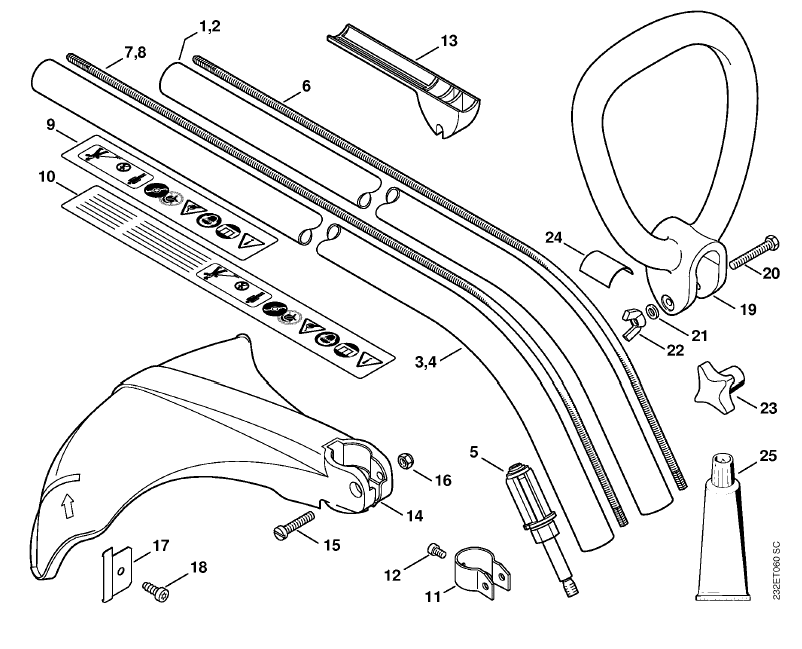 Drive tube assembly, Loop handle