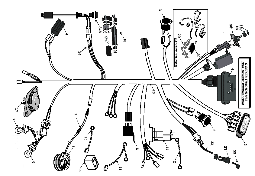 MK3 Dial Height Wiring Loom