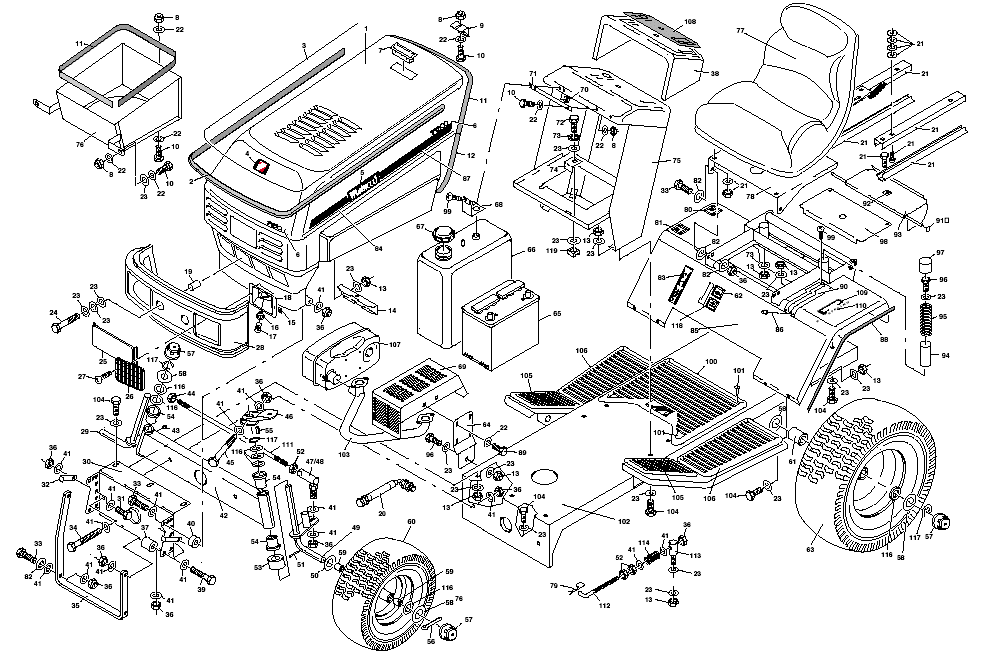 Tractor Chassis and Upper Body Panels