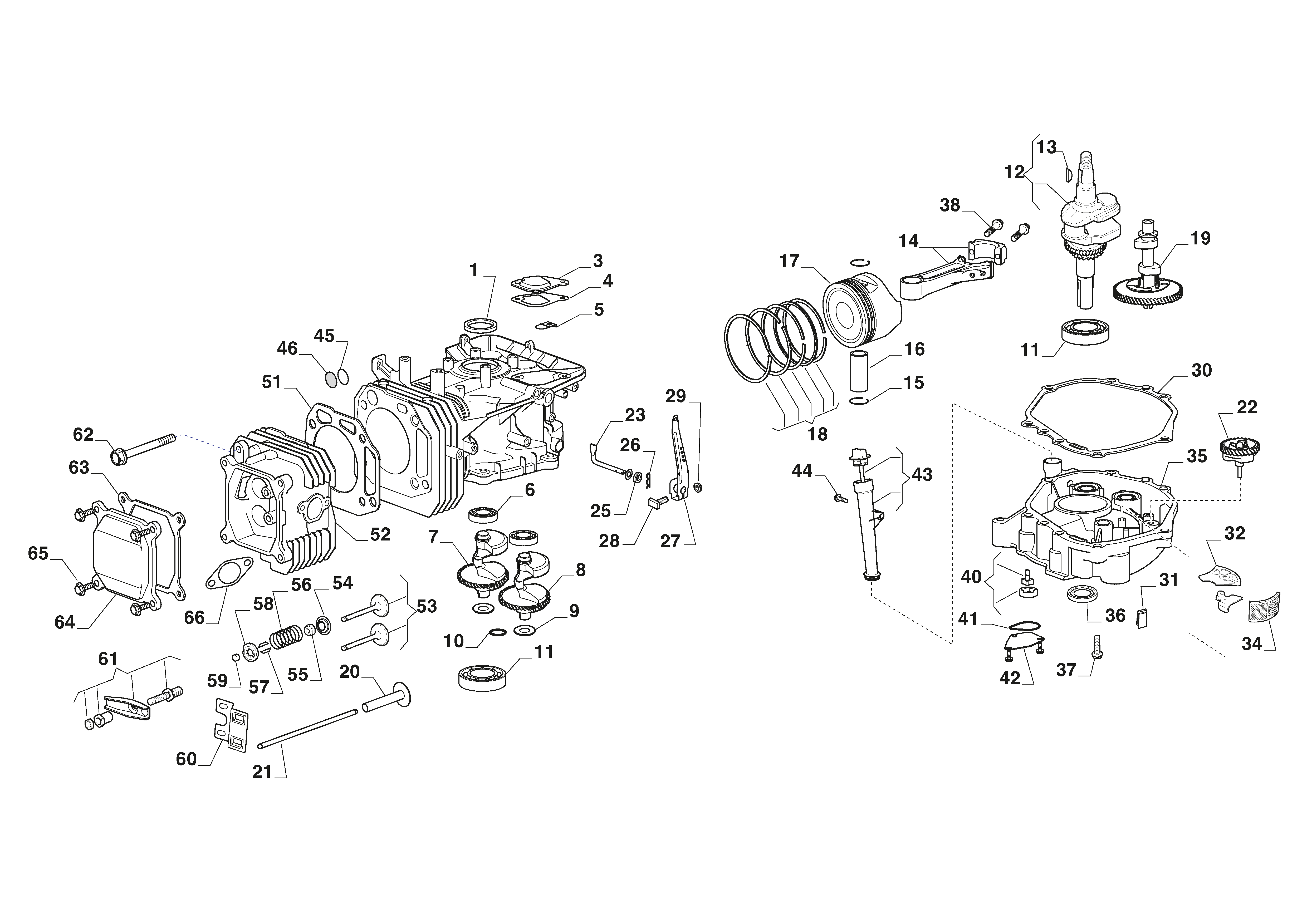  Piston, Crankshaft