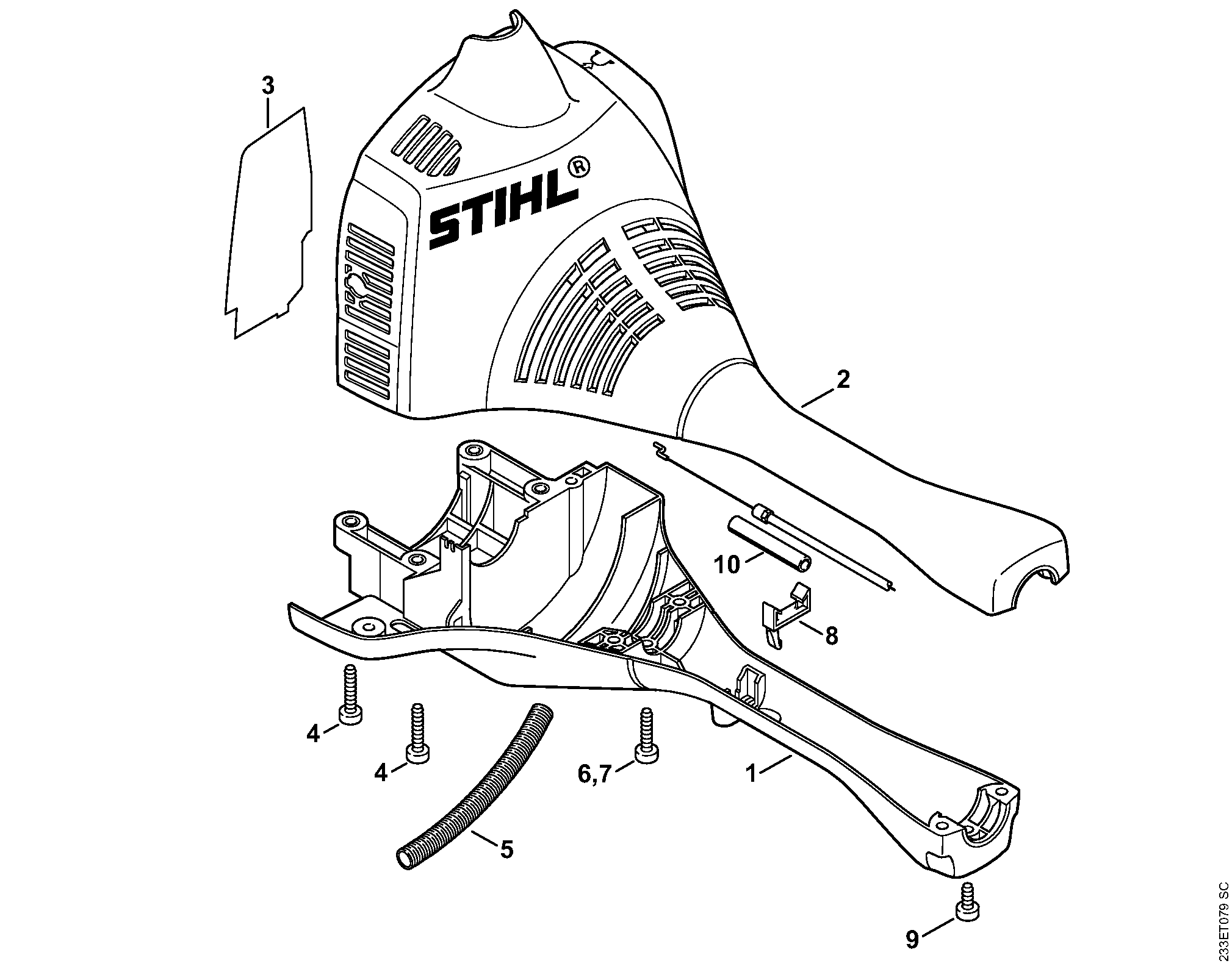 Engine housing (Bike handle)