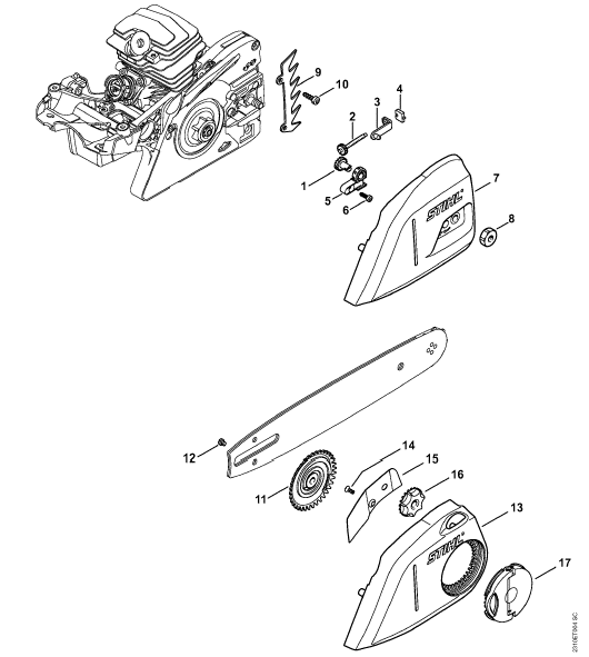 Chain Tensioner & Sproket Cover
