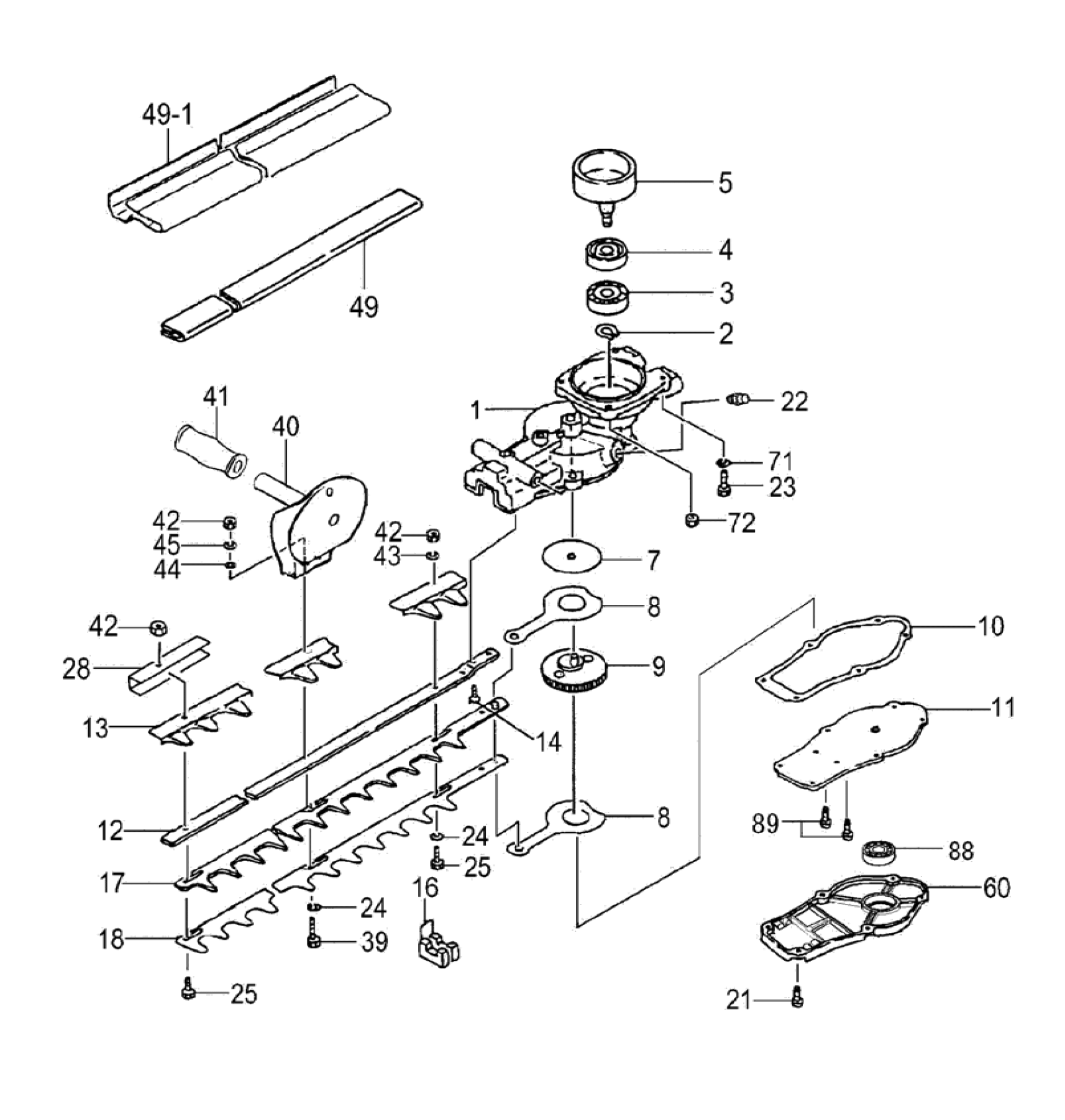 GEAR CASE/BLADE (SERIAL NO.Z353301-)
