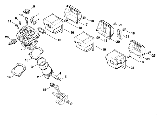 Cylinder - Muffler
