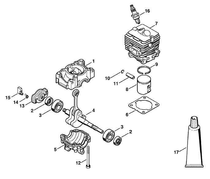 Crankcase, Cylinder