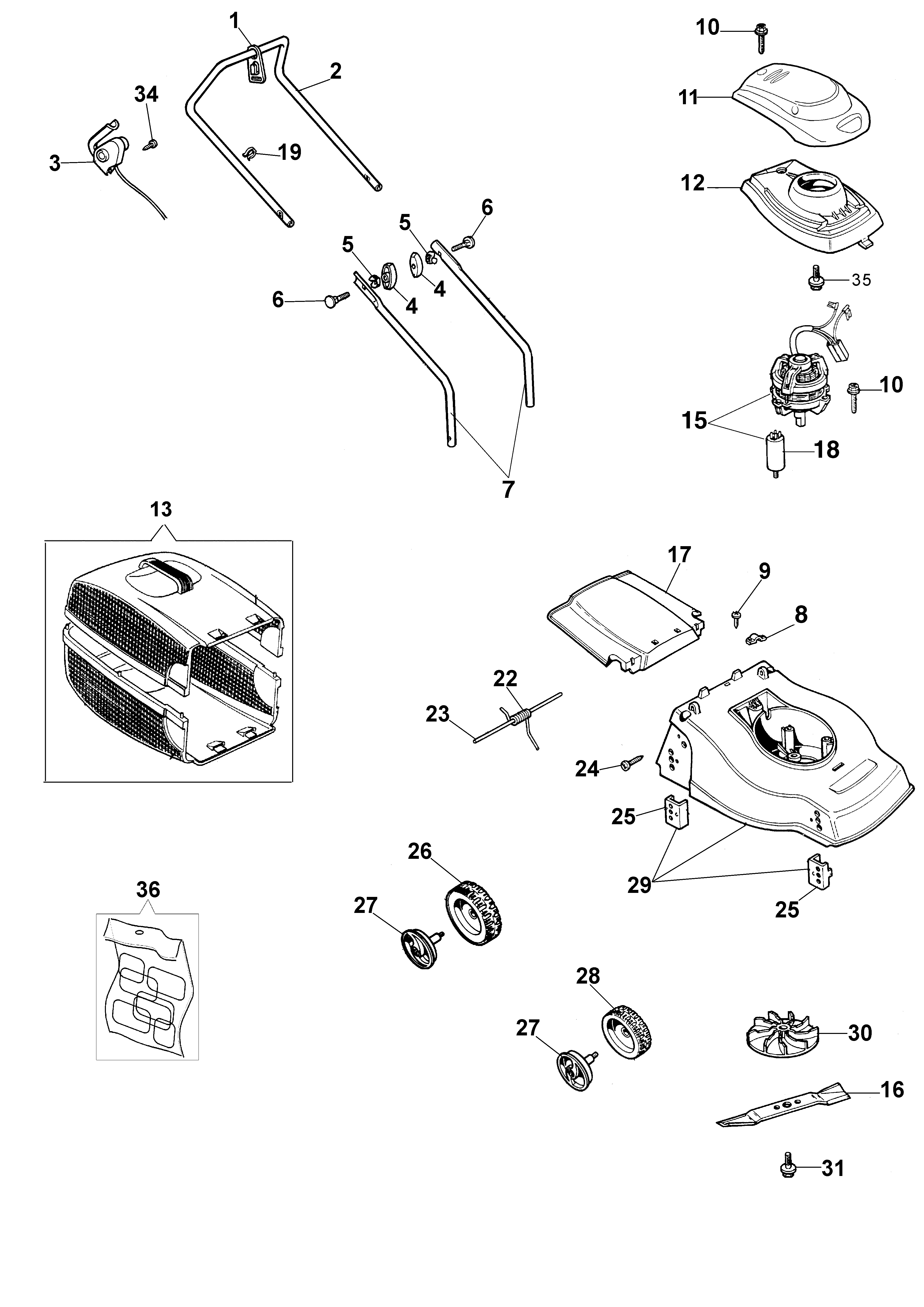 Complete illustrated parts list