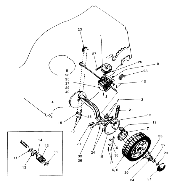 2 Stroke Autodrive Rear Axle Assembly
