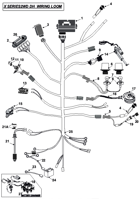 2WD DH Wiring Loom