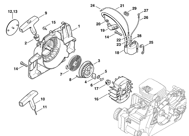 Rewind Starter-Ignition System