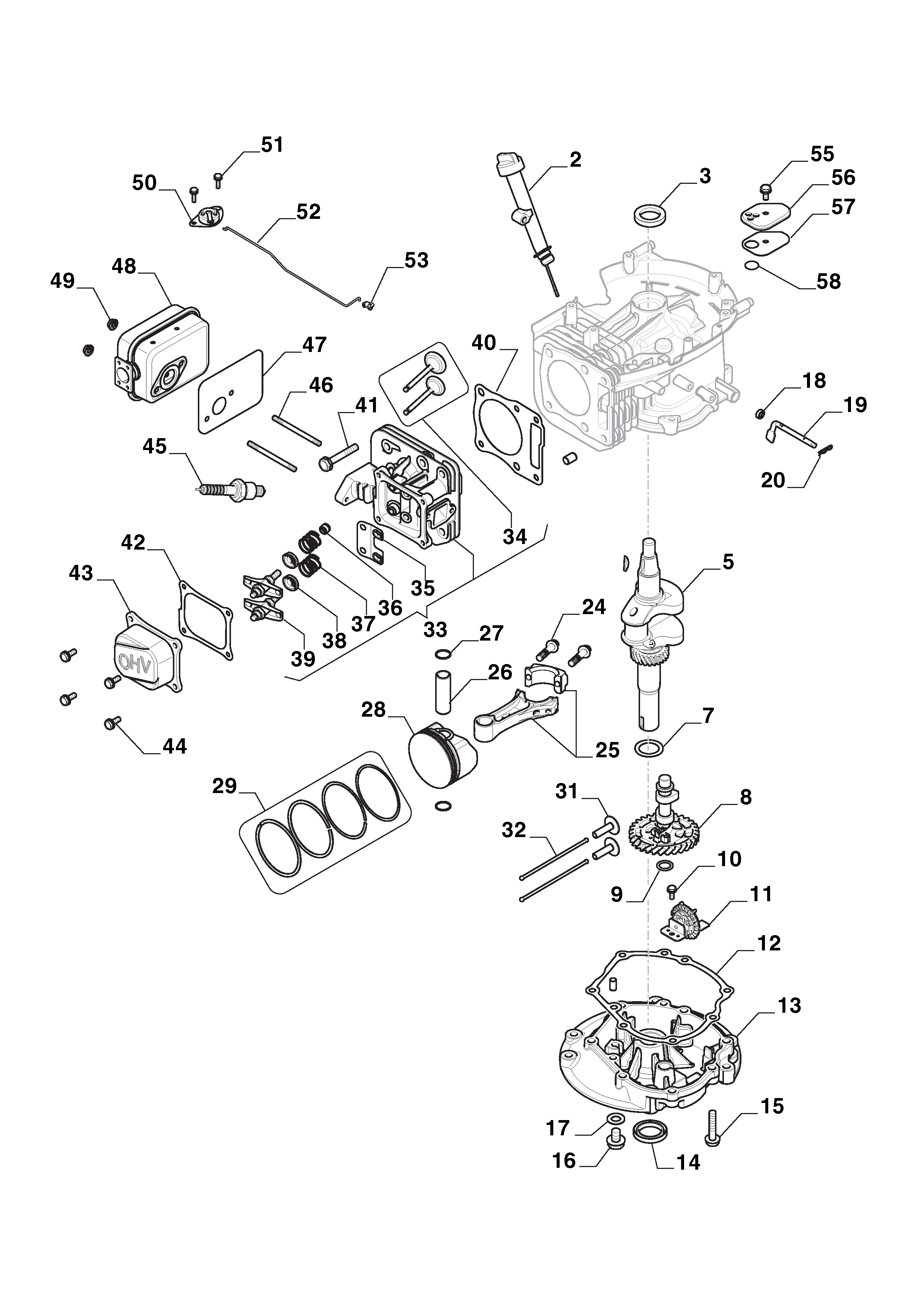  Piston, Crankshaft