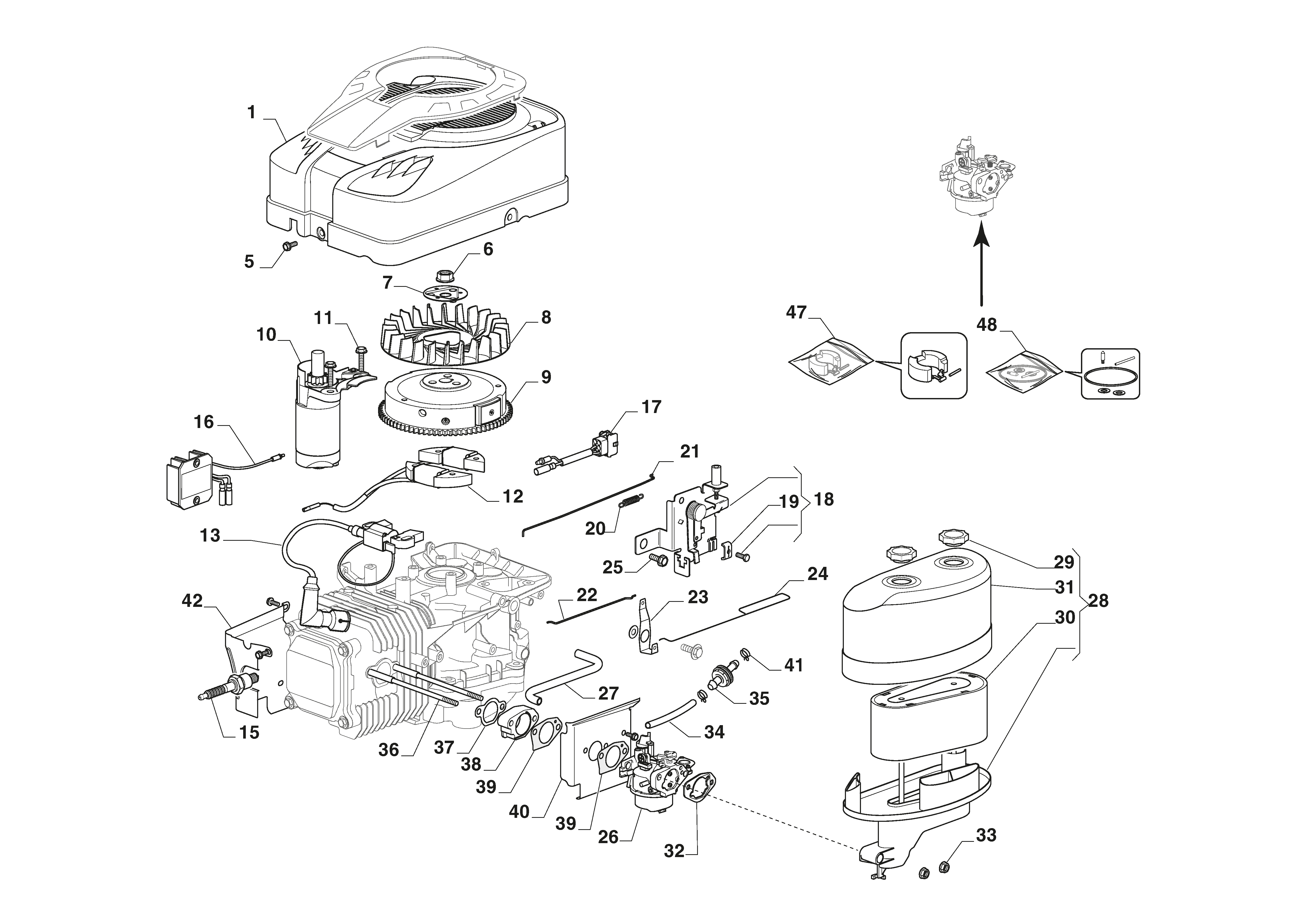  Carburettor, Air Cleaner Assy