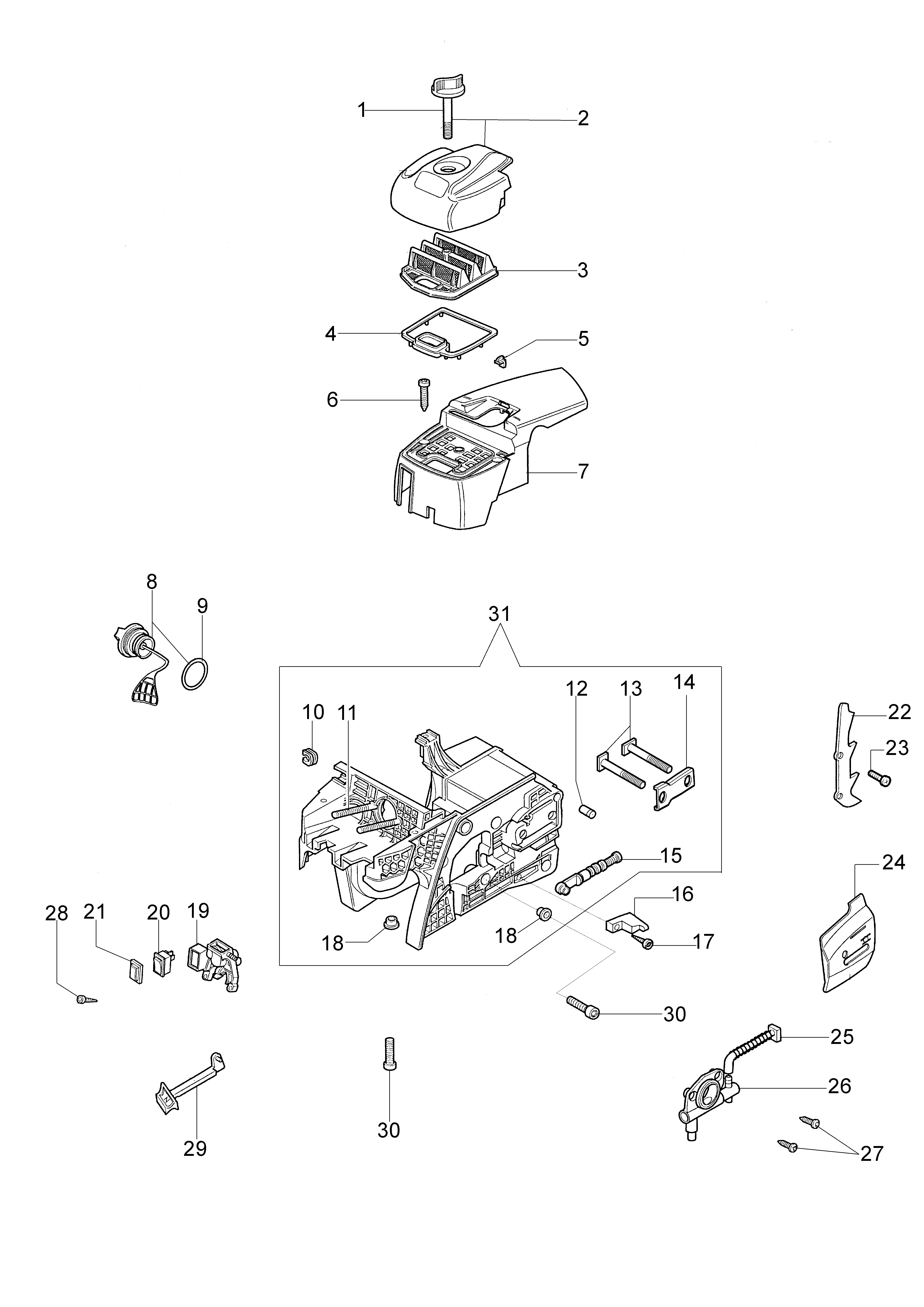 Tank and air filter