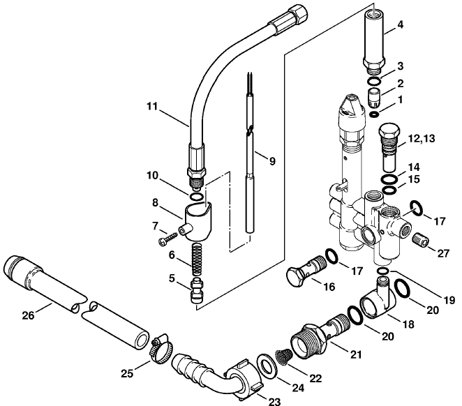 Regulation valve block