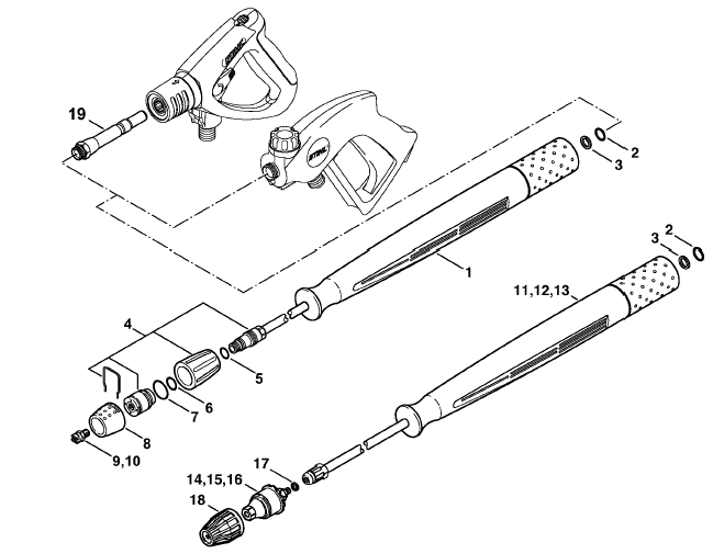 Spray lance-wand