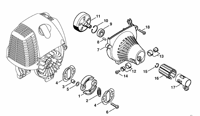 Clutch, Fan housing