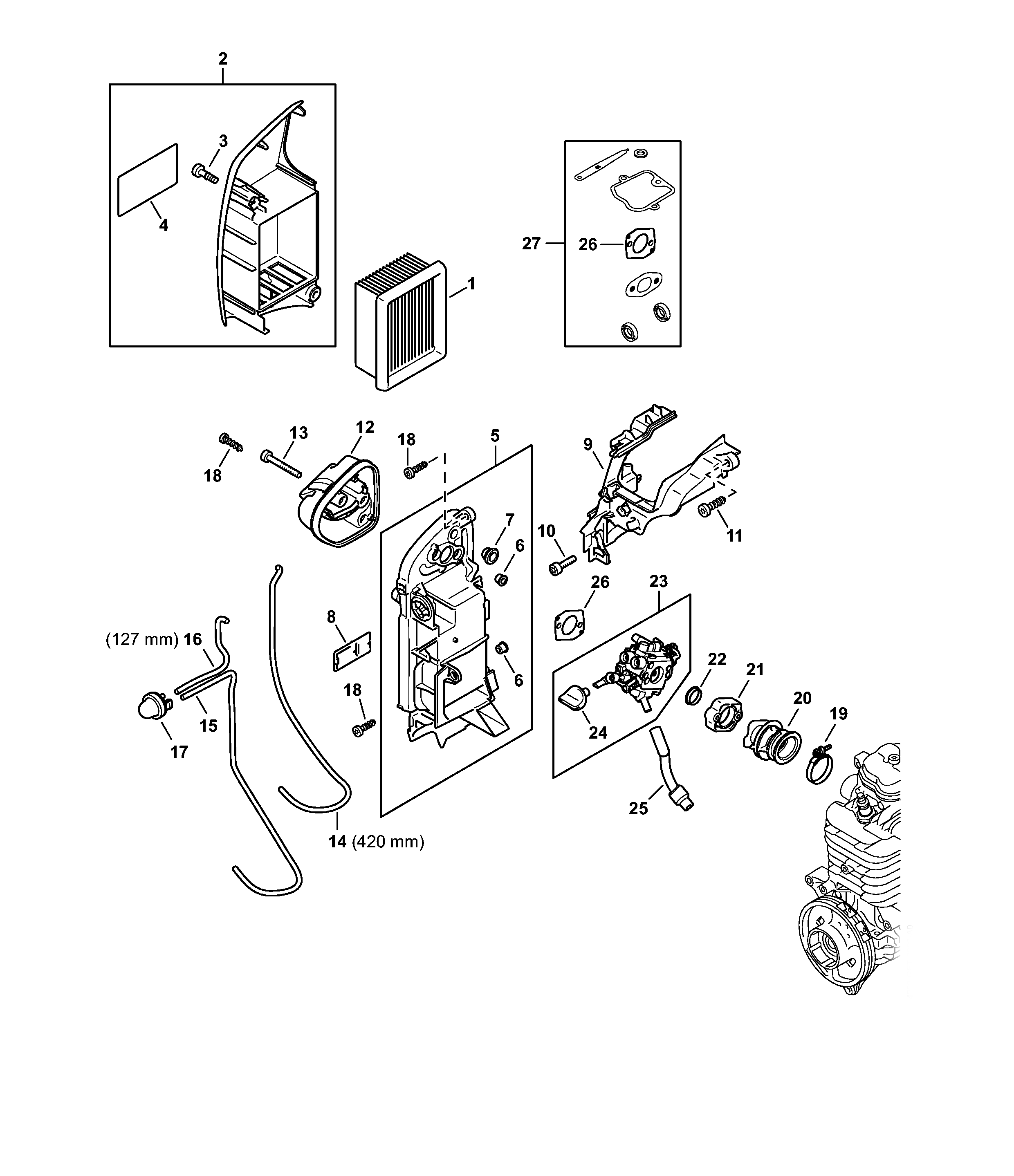 Air Filter, Manifold