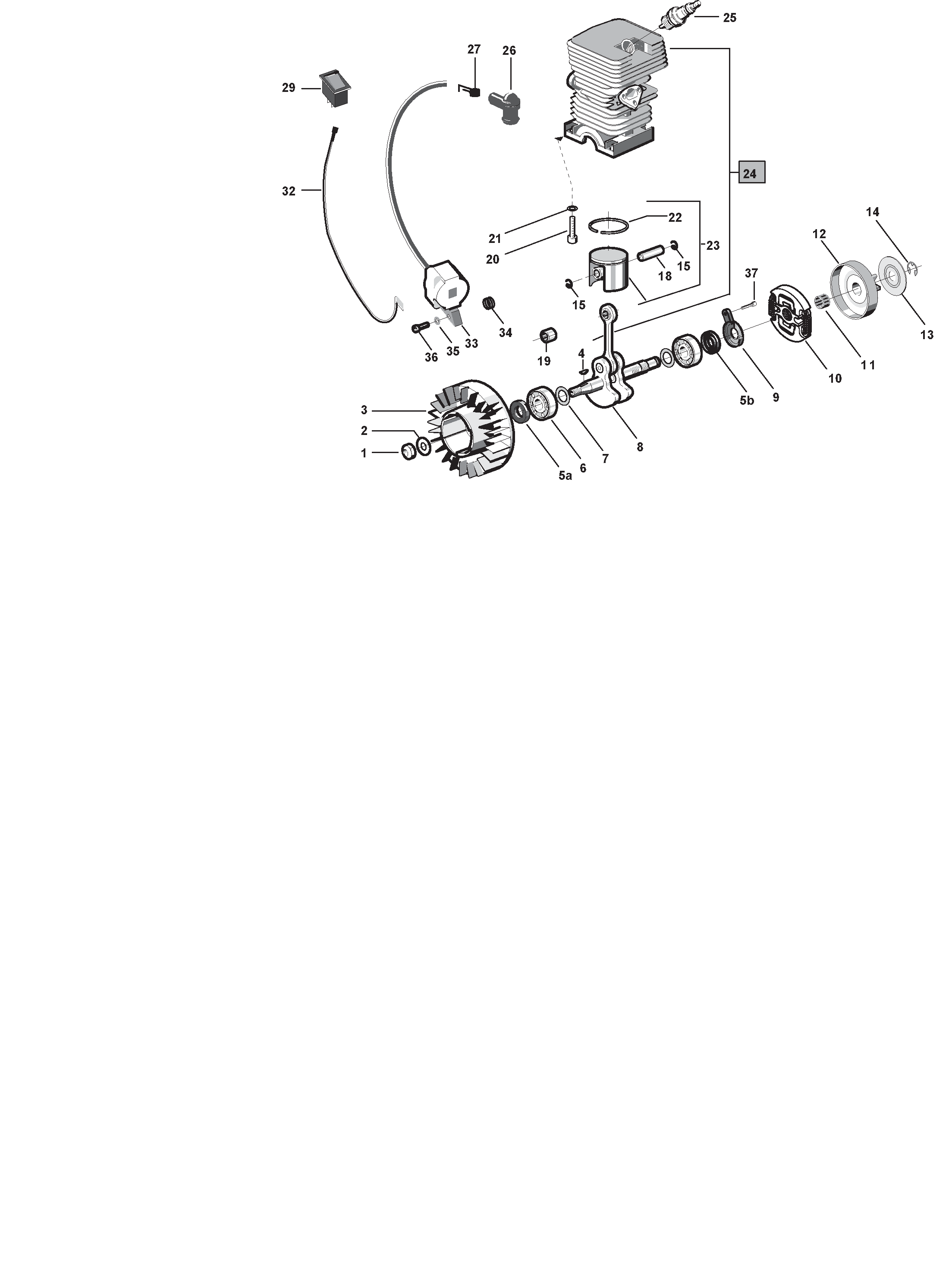 Crankshaft and cylinder