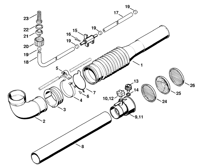 Pleated hose