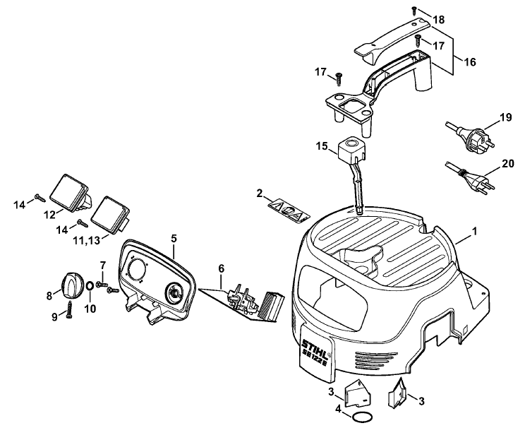 SE 122 E Machine cover