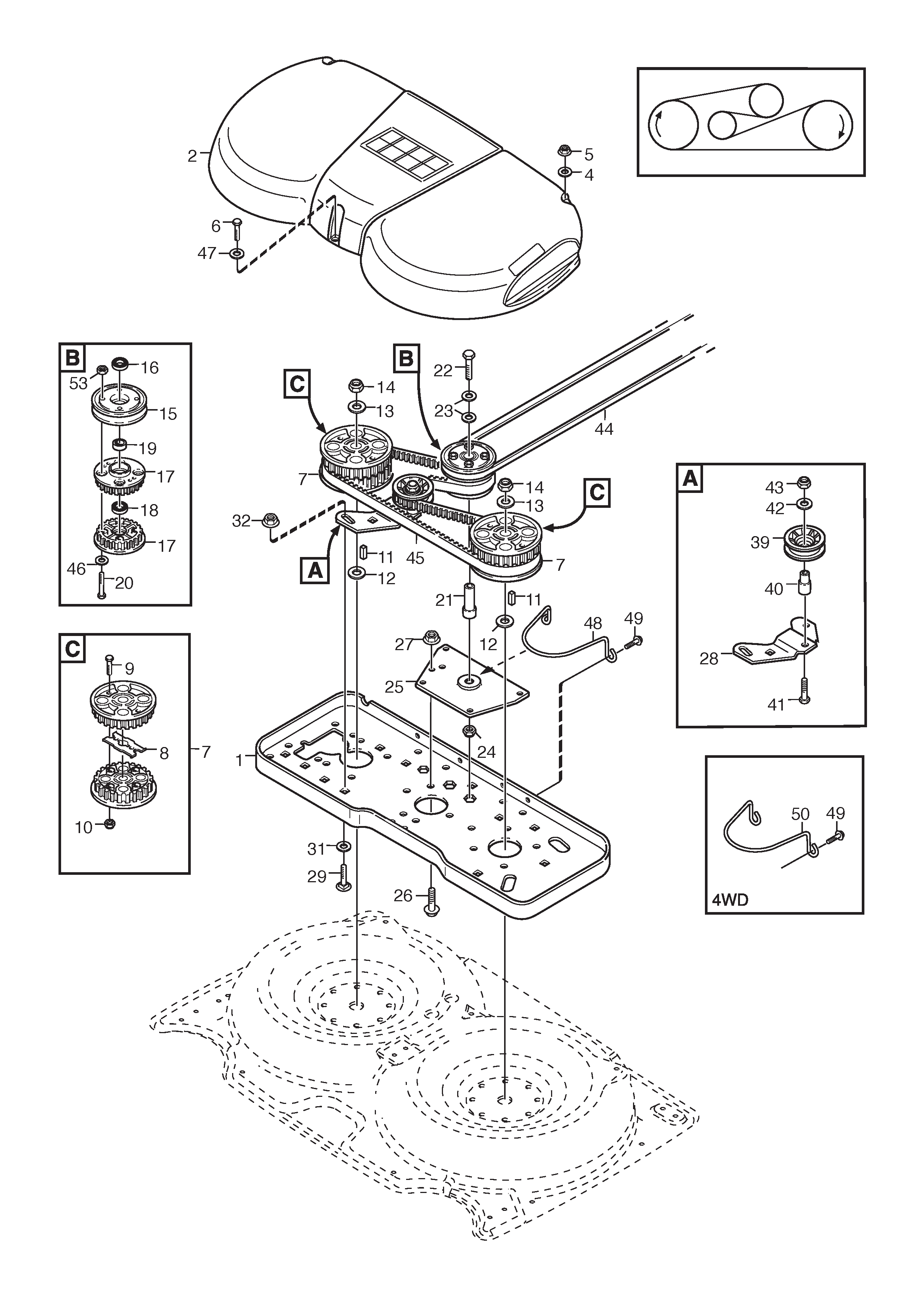 Mower Deck 92M Transmission