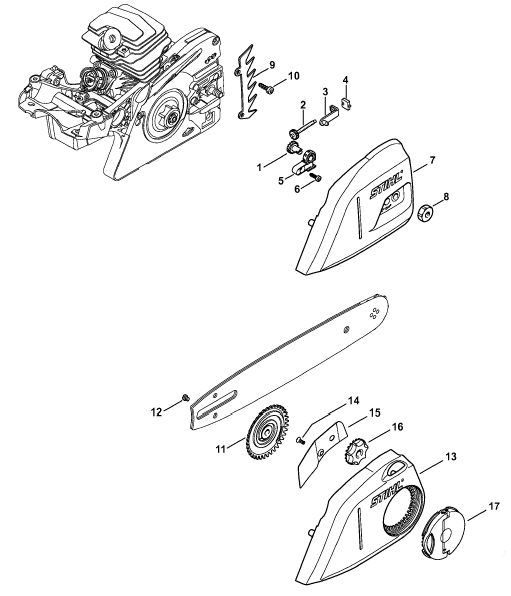 Chain Tensioner & Sprocket Cover