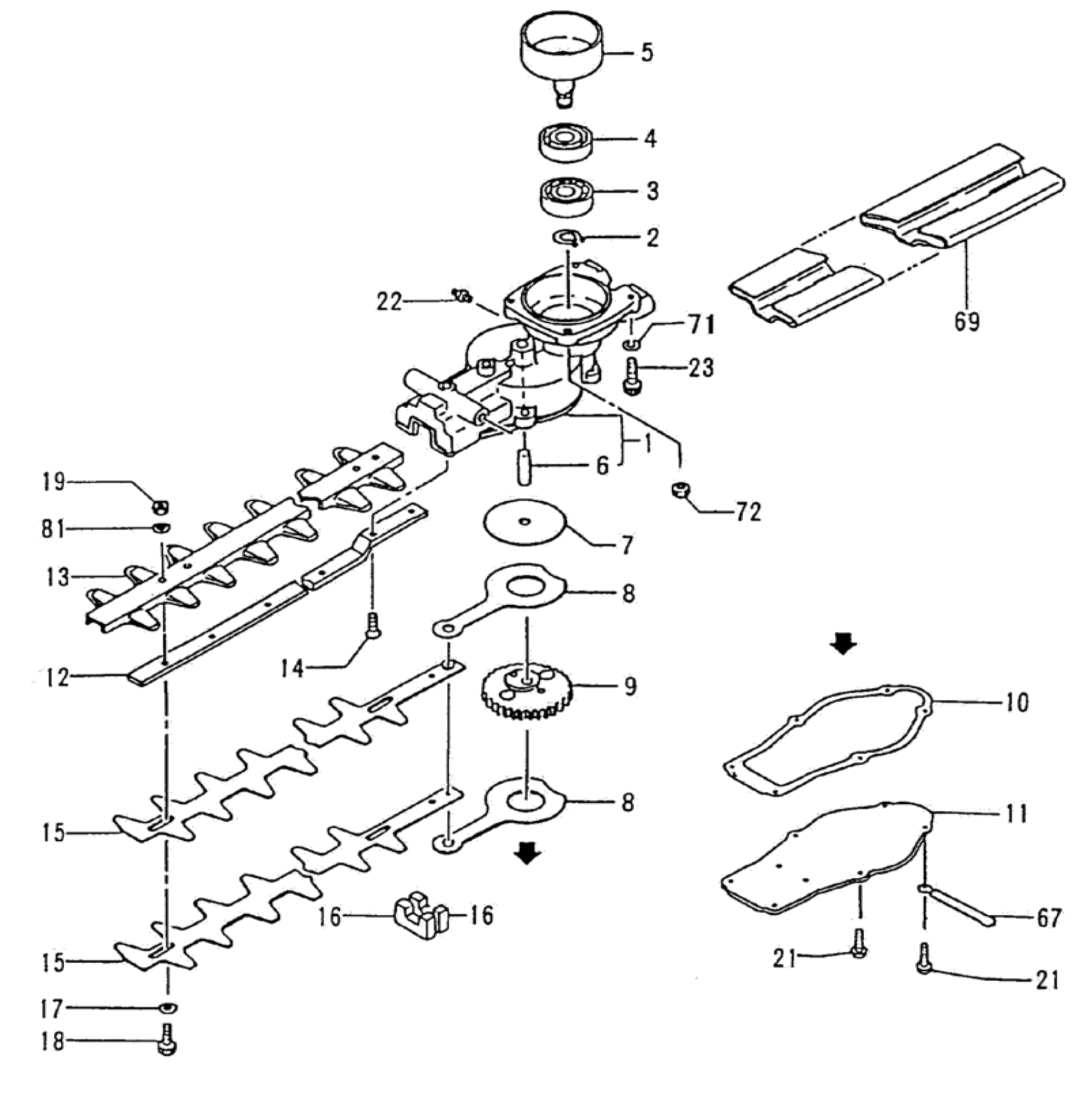GEAR CASE / BLADE (SERIAL NO.-Y322200)