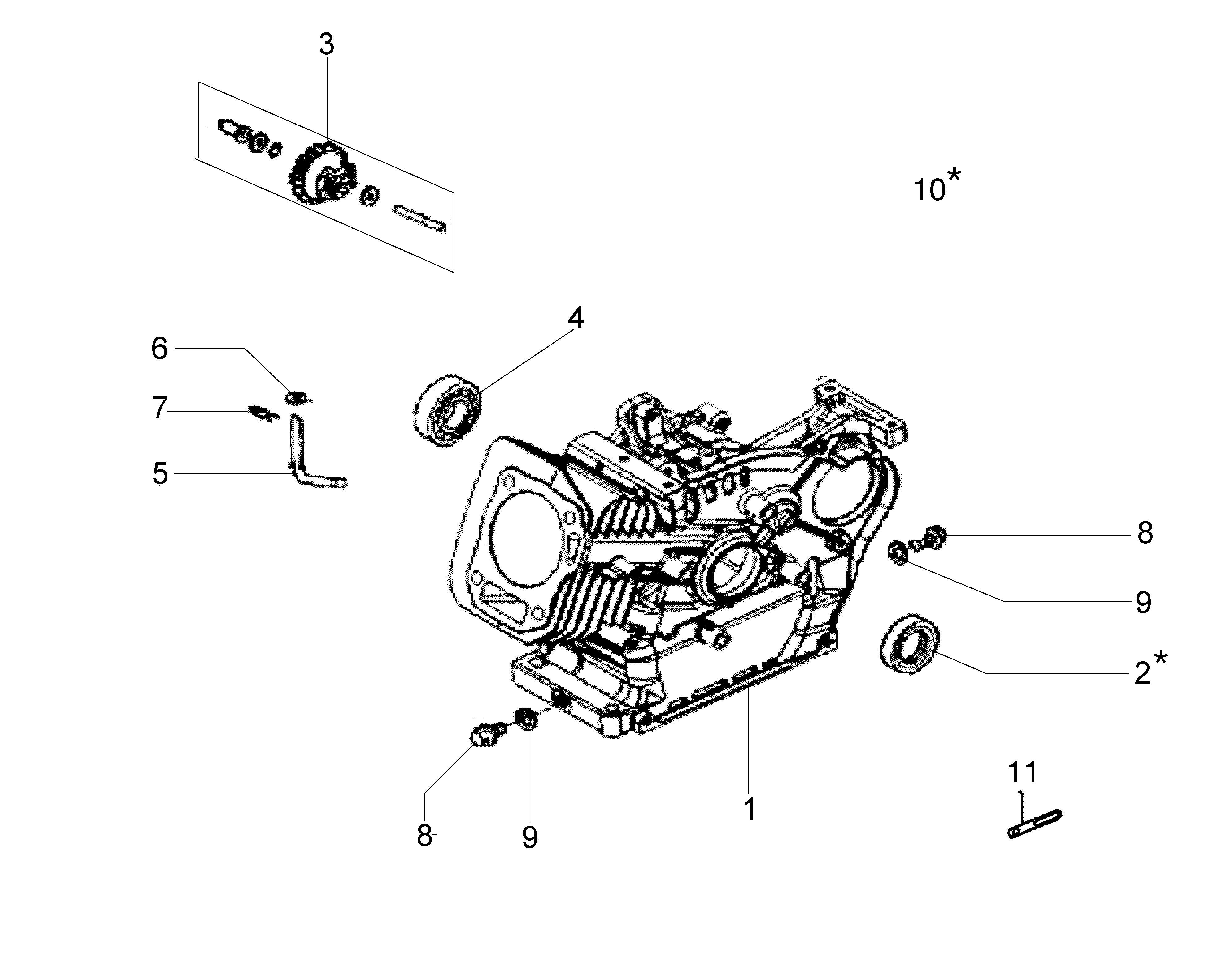 Crankcase assy