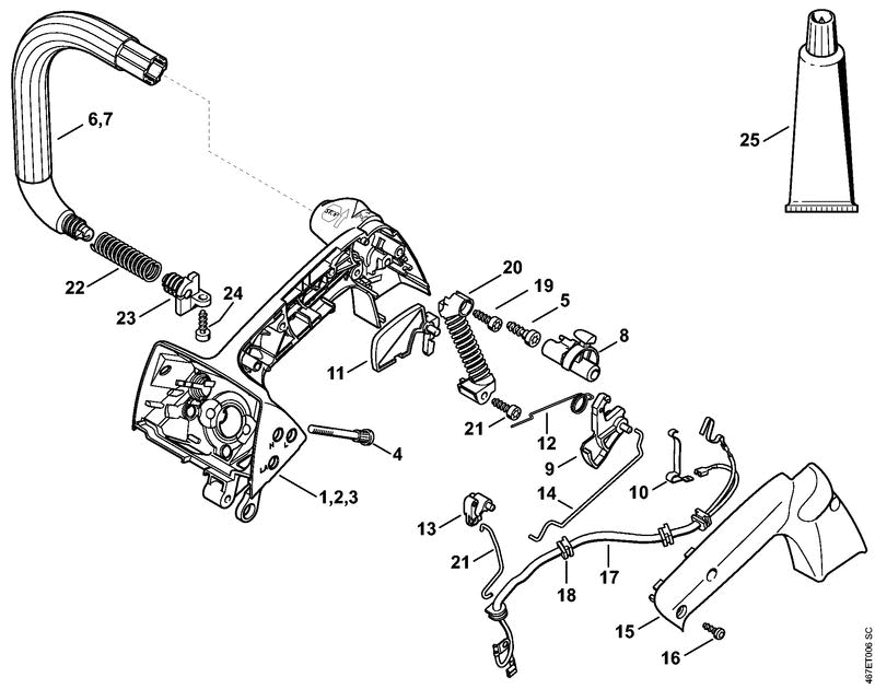 MS193TZ-G-HANDLE-HOUSING