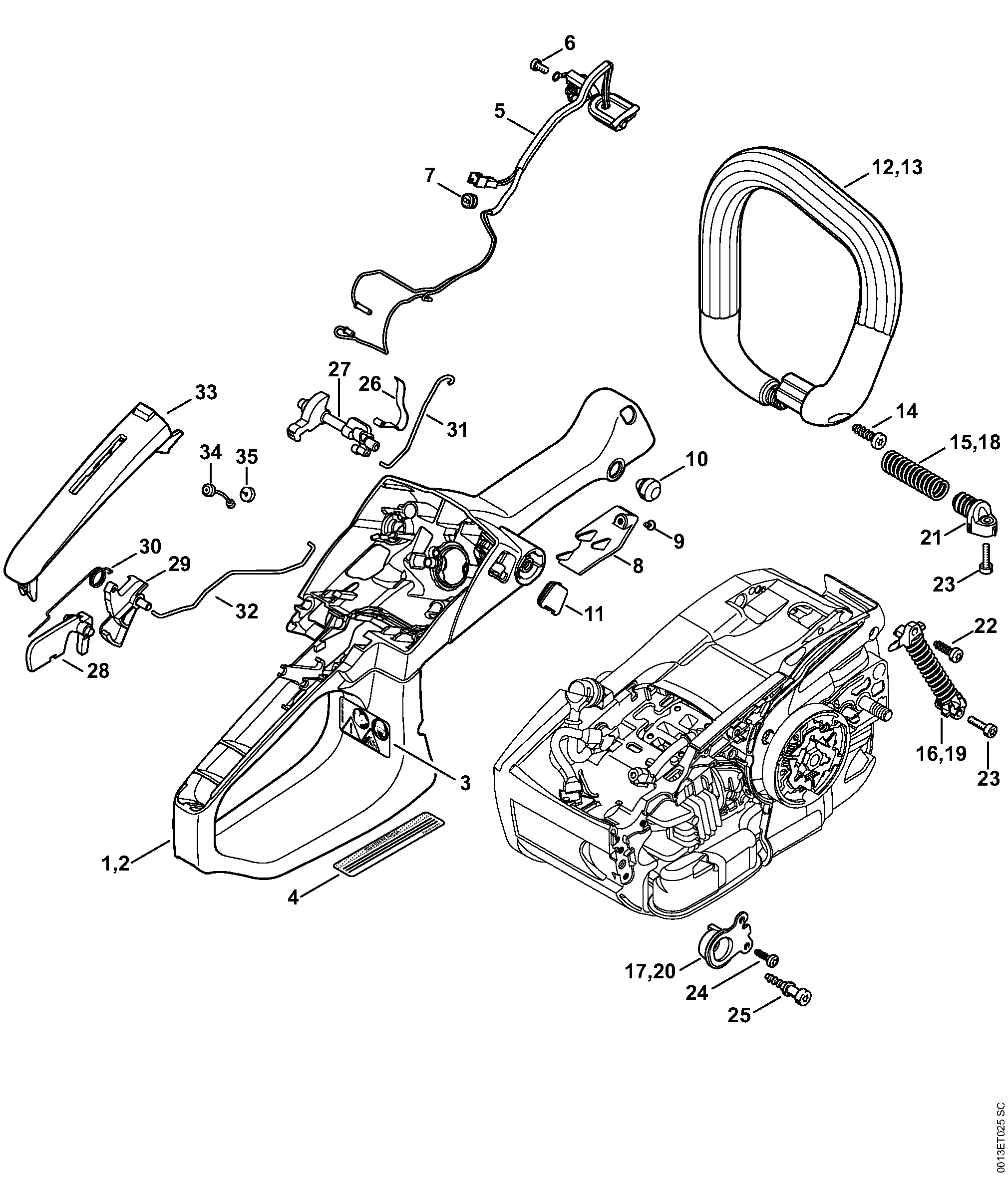 Handle housing