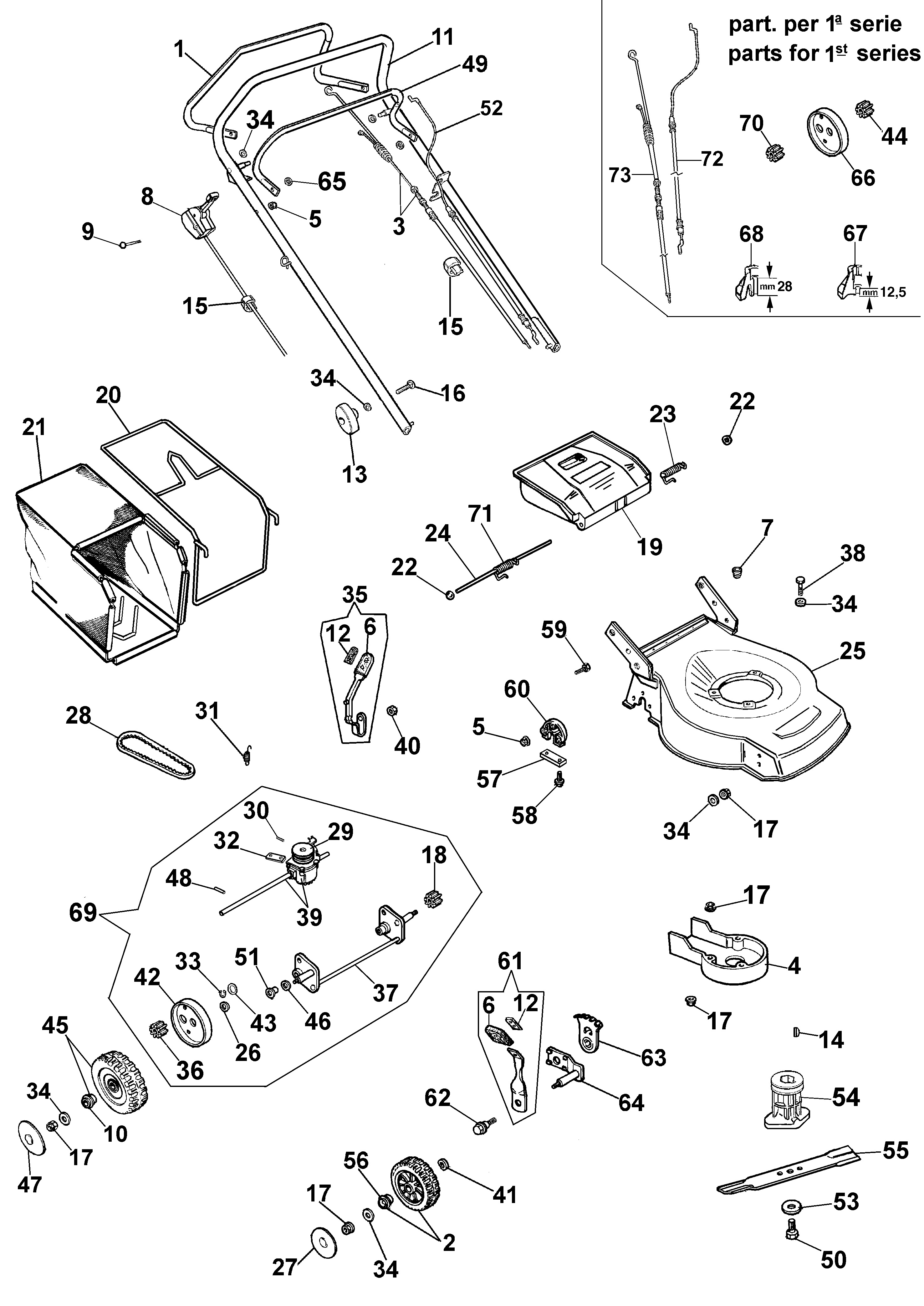 Complete illustrated parts list