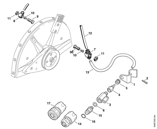 K_-Water attachment