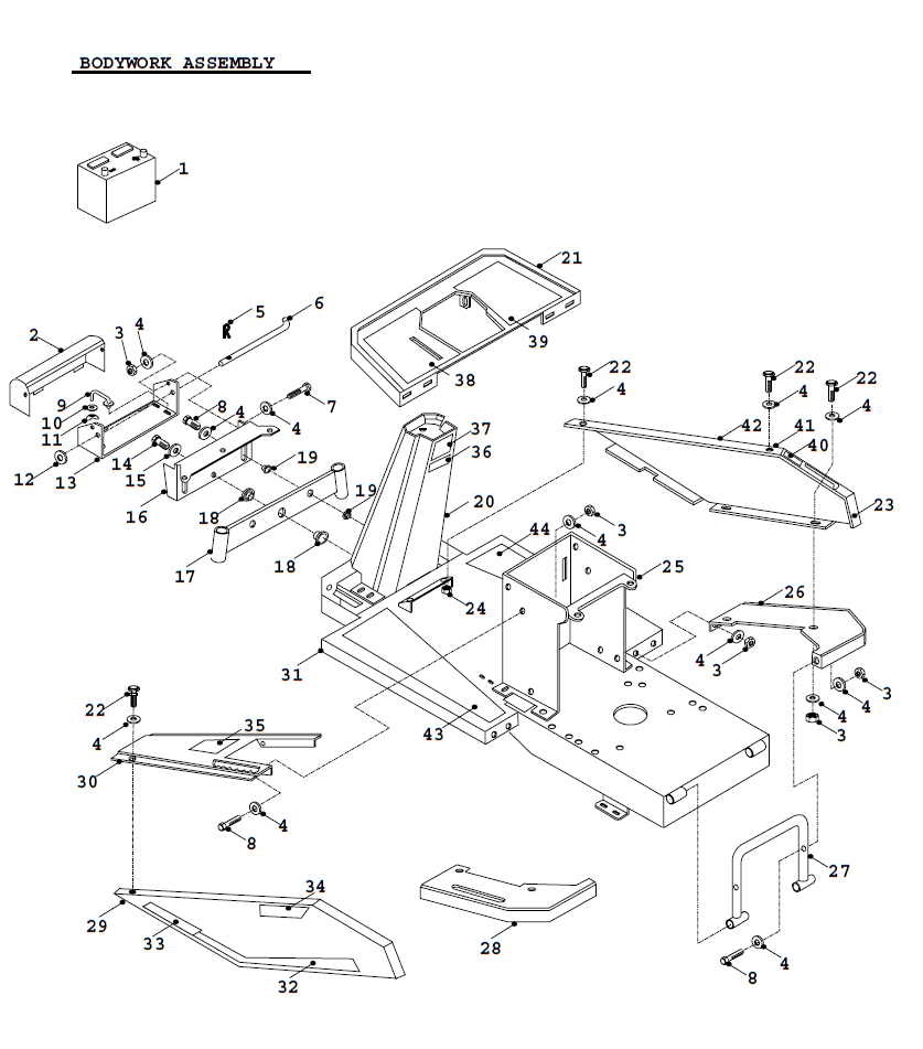 hydro bodywork assembly