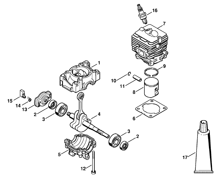 Crankcase, Cylinder