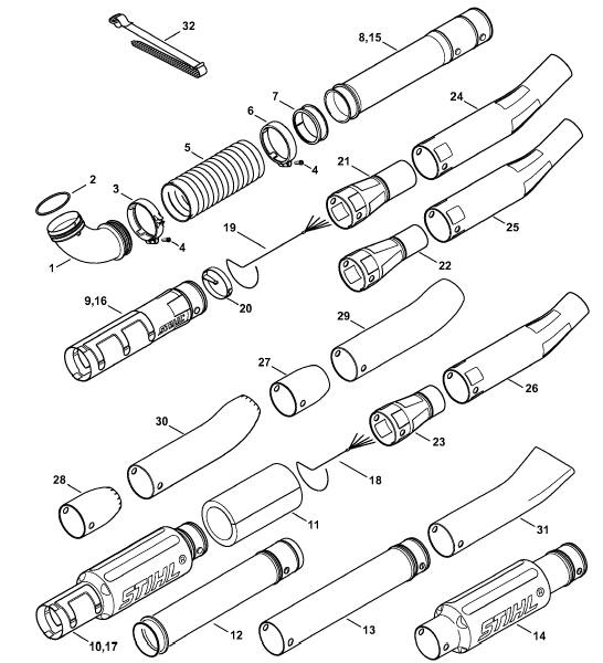 Pleated hose