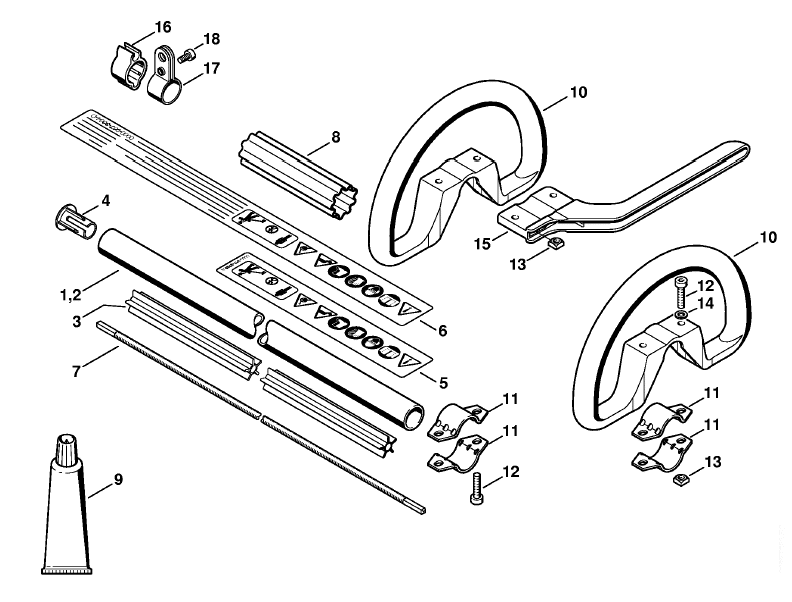 Drive tube assembly FS 55, Loop handle