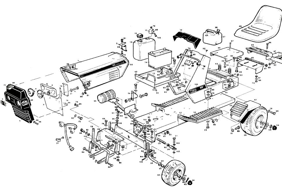 Tractor chassis and body panels