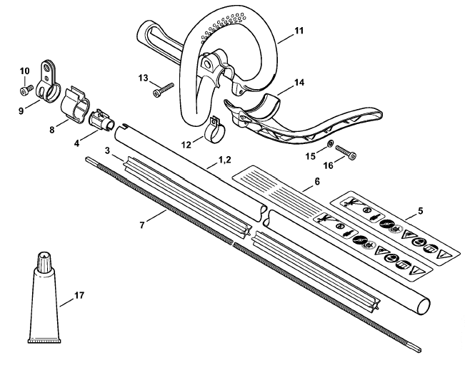 Drive tube assembly, Loop handle