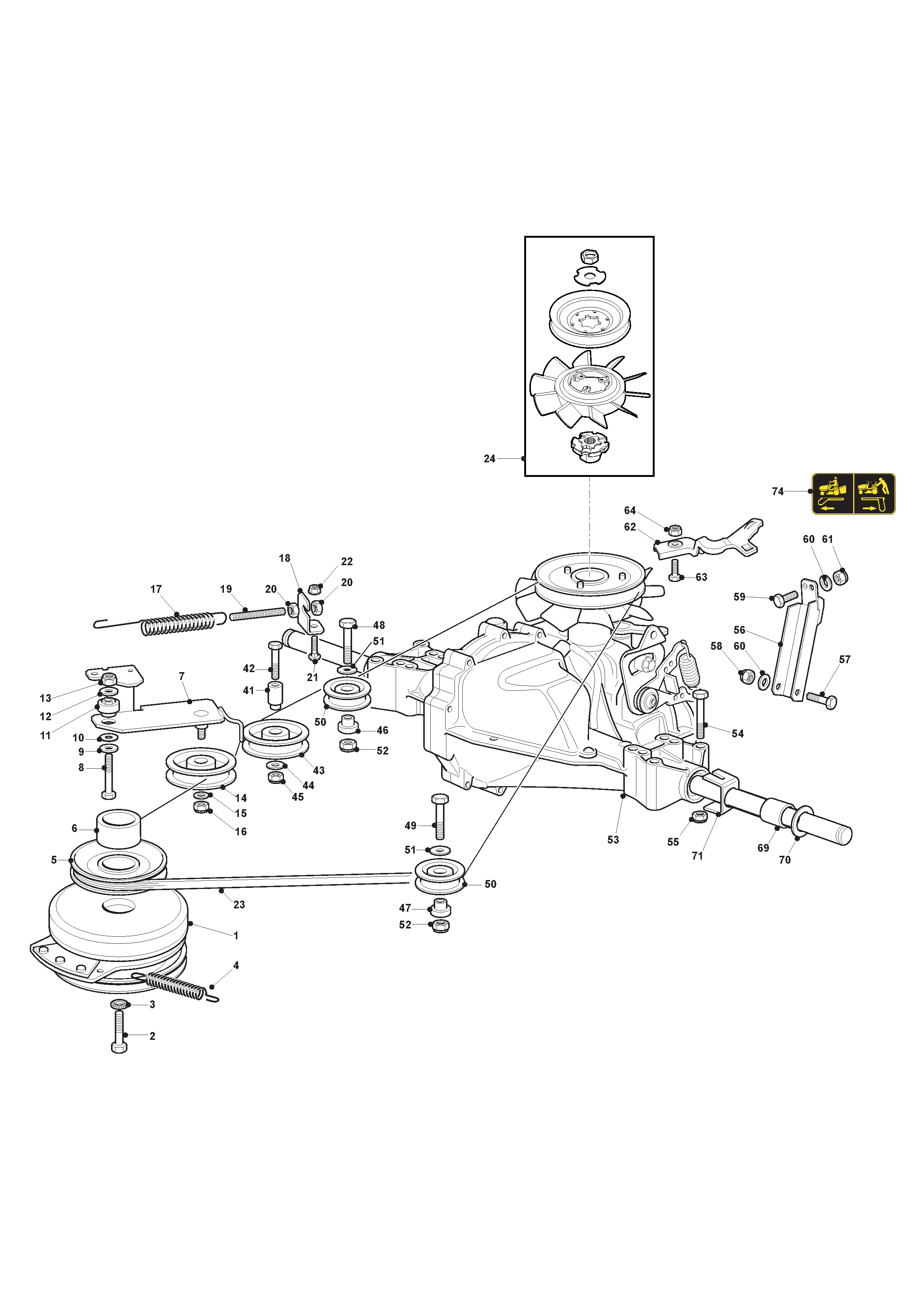Hydrogear Transmission with Electromagnetic Clutch