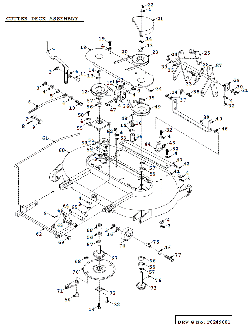 38 Cutter Deck Assembly