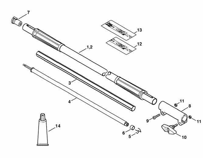 Carbon Drive tube extension HT-KM