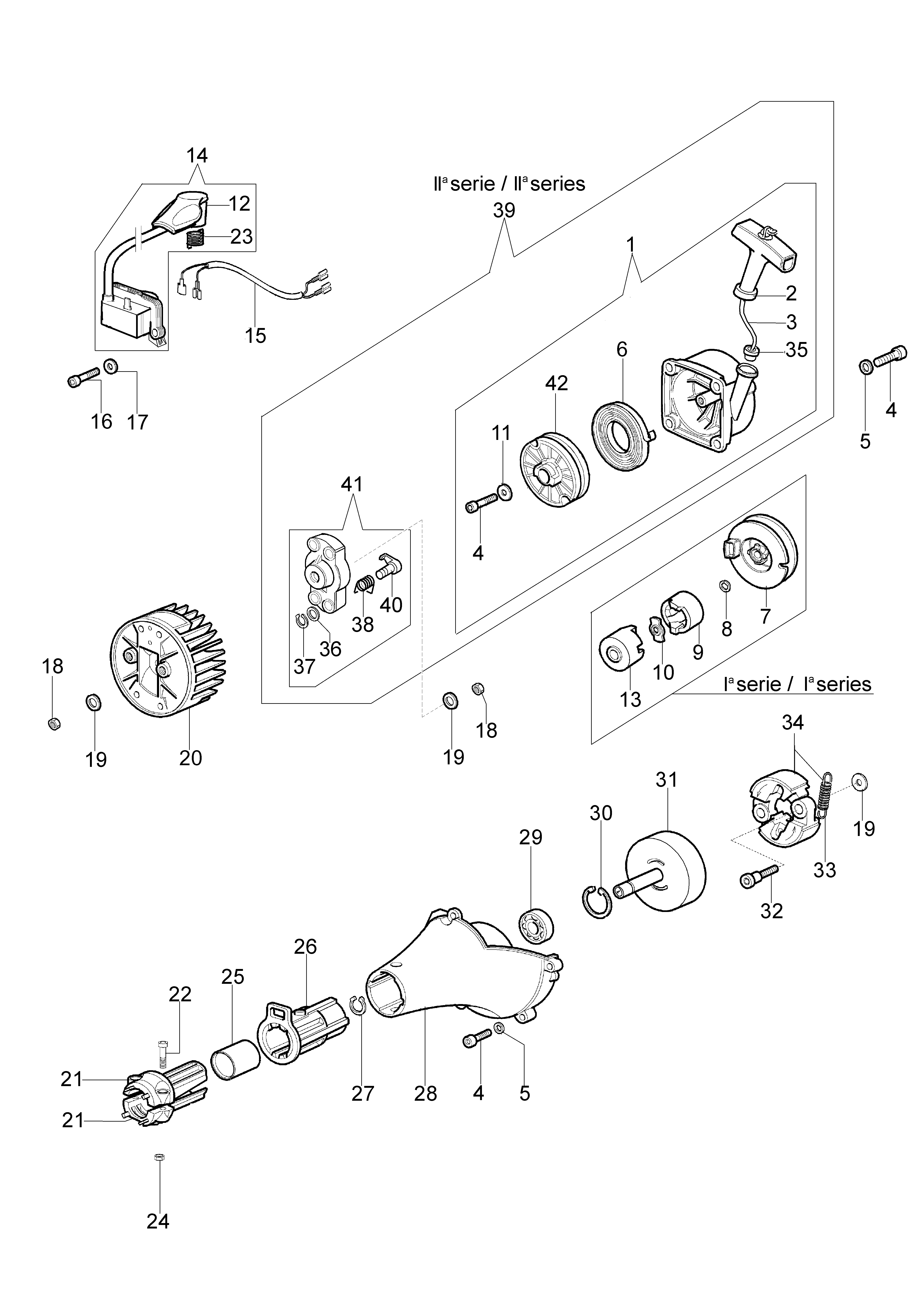 Starter assy and clutch